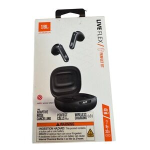 JBL Live Flex Wireless Earbuds Noise Cancelling Bluetooth Headphones Black JBL